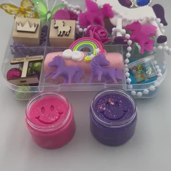 Unicorn Play Dough Sensory Kit, Fairytale Sensory Bin, Unicorn Door Play Dough Activity Box, Montessori Toys, Birthday Gift For Girl